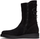 Ann Demeulemeester Black Victor Lace-Up Boots