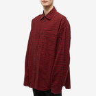 Balenciaga Men's Reversible Oversized Check Overshirt in Red