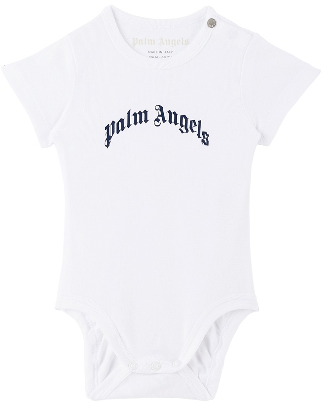 Photo: Palm Angels Baby White Cotton Bodysuit