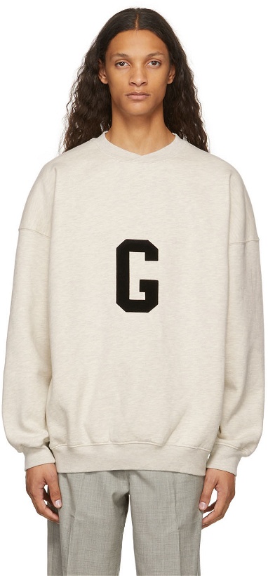 Photo: Fear of God Off-White 'G' Logo Crewneck Sweatshirt
