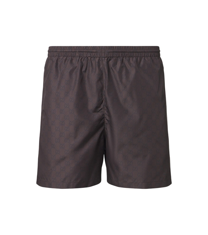 Photo: Gucci GG poplin swim trunks
