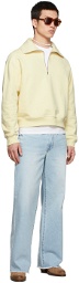 Recto SSENSE Exclusive Yellow Signature Logo Zip Sweater