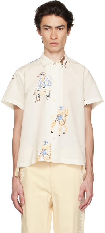 Photo: Bode White Buckaroo Shirt