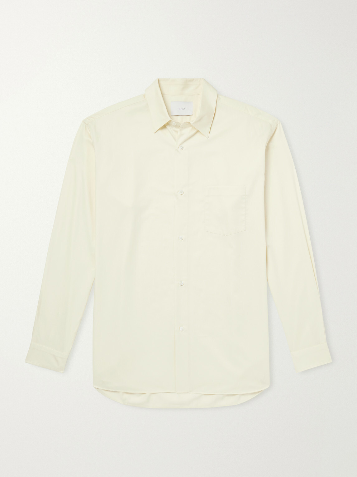 ssstein - Cotton-Satin Shirt - Yellow
