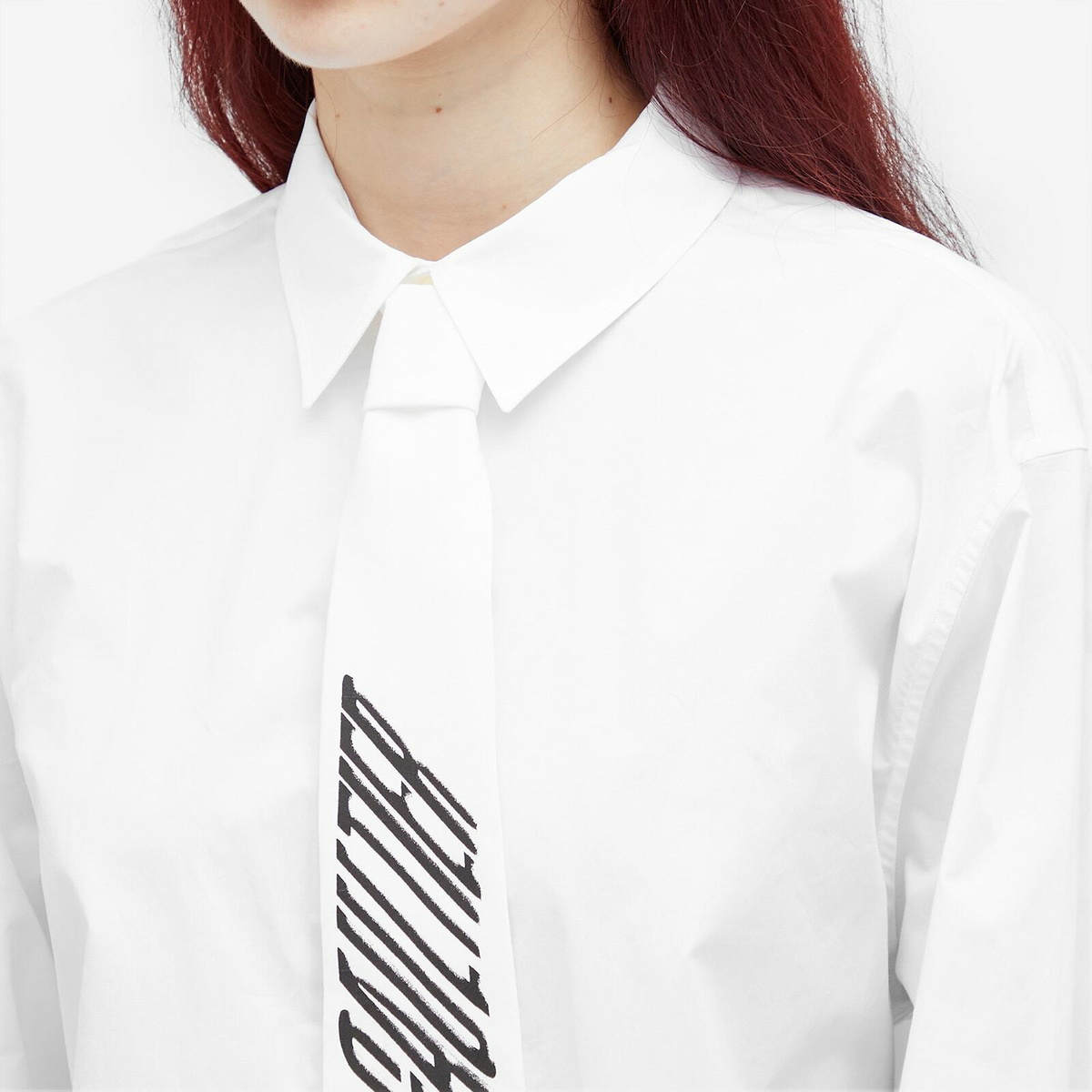 Jean Paul Gaultier Women's Shirt with Tie in White/Black