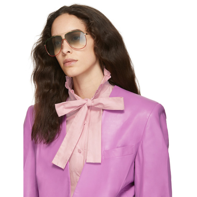 gucci red green aviators