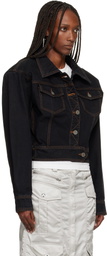 VAQUERA Black Cropped Denim Jacket
