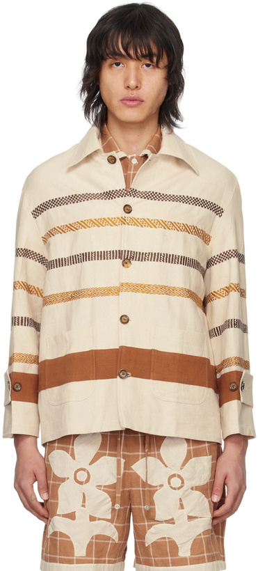 Photo: HARAGO Off-White Kantha Jacket