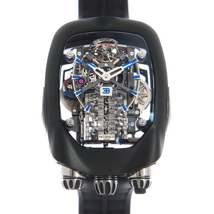Photo: Jacob & Co. Bugatti Chiron Tourbillon Hand Wind Black Dial Unisex Watch BU200.21.AE.AB.ABQFA