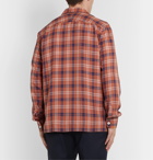 Mr P. - Camp-Collar Checked Tencel Shirt - Orange