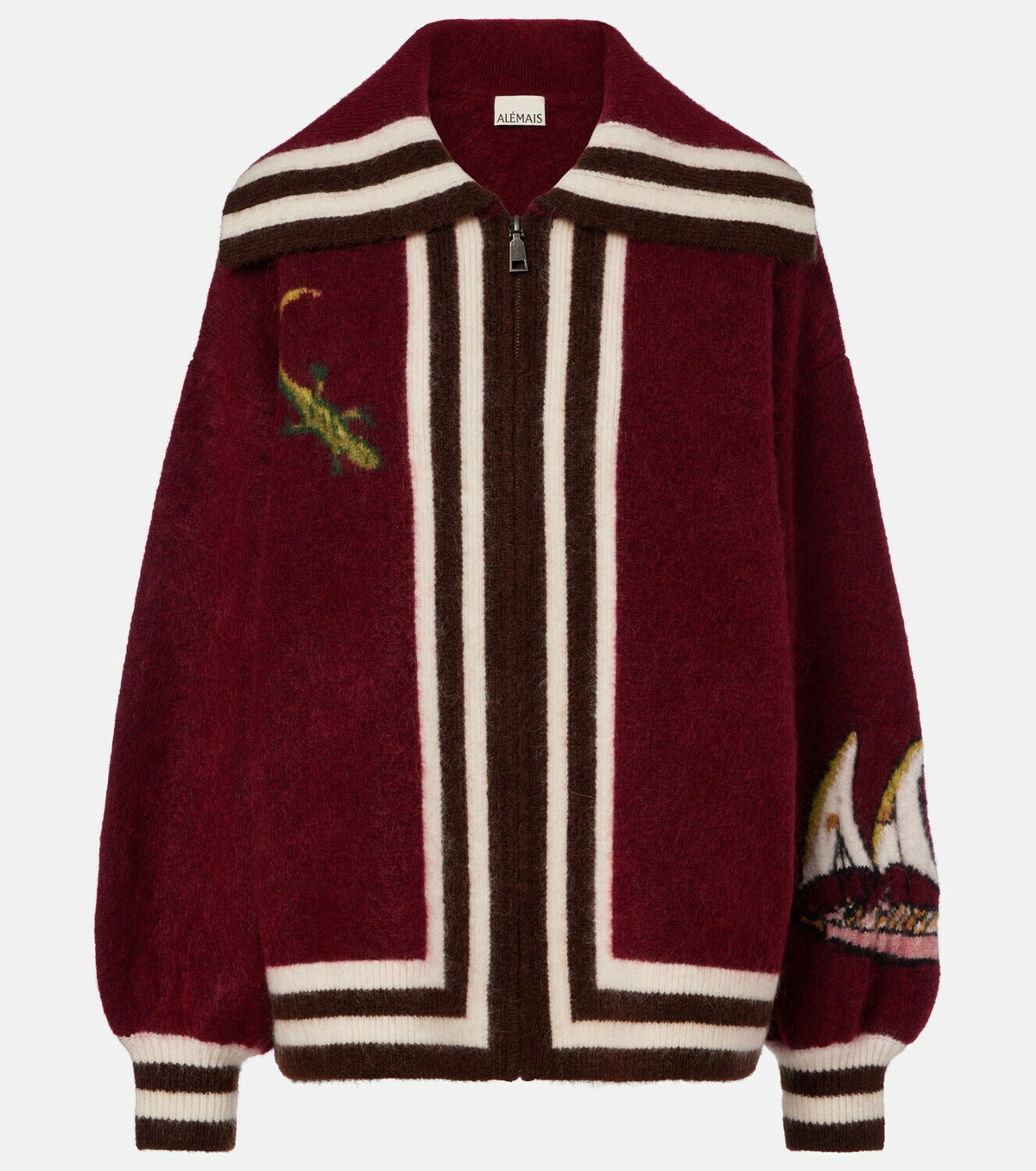 Alémais x Mokshini mohair and wool-blend cardigan