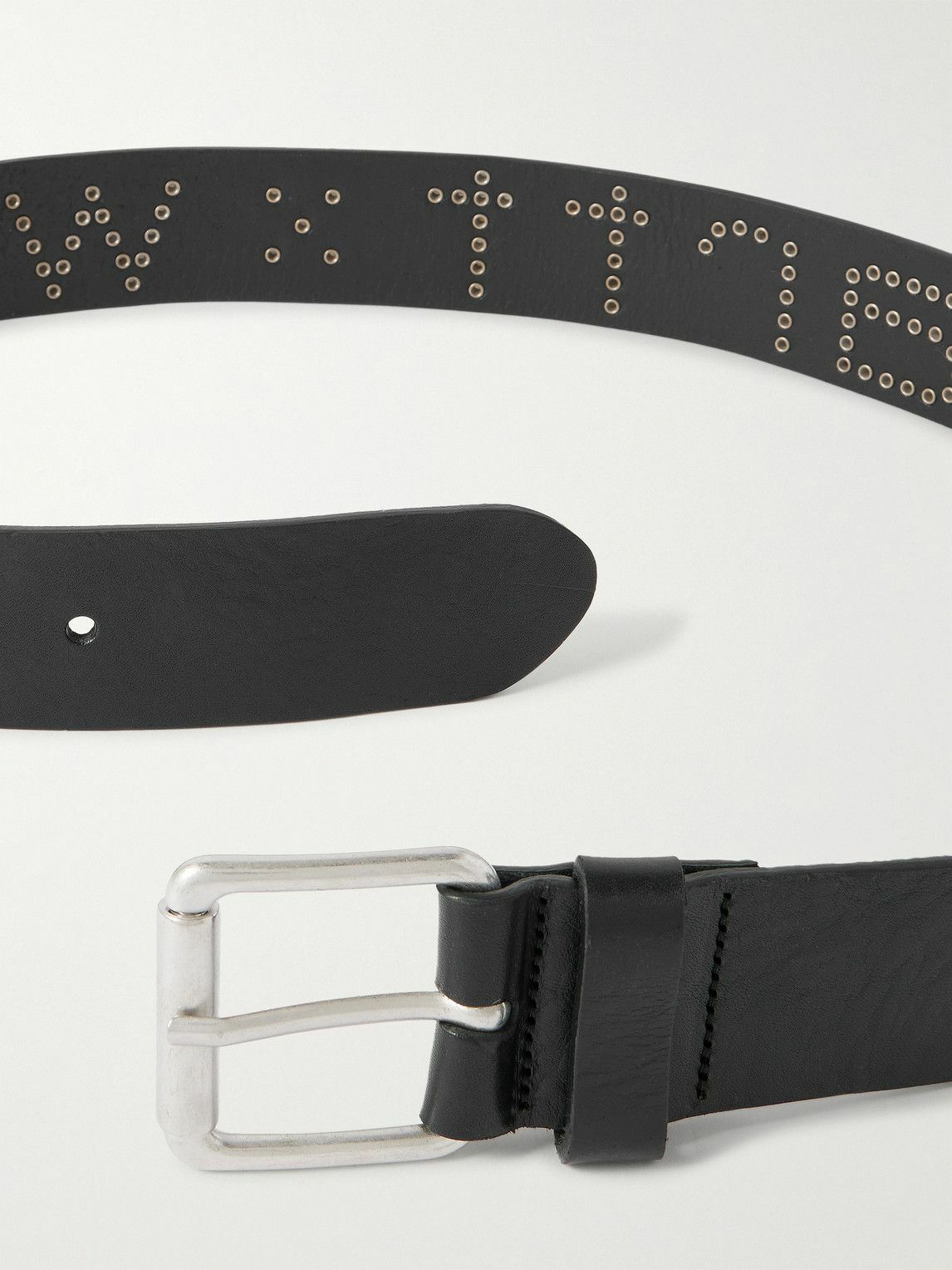 Carhartt WIP - Script 4cm Studded Leather Belt - Black Carhartt WIP