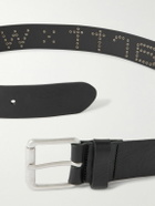 Carhartt WIP - Script 4cm Studded Leather Belt - Black