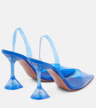 Amina Muaddi - Holli Glass PVC slingback pumps