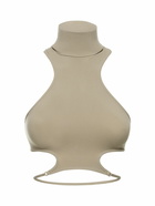 ANDREADAMO - Sculpting Jersey Halter Neck Top