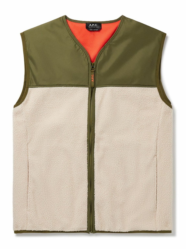 Photo: A.P.C. - Marty Fleece and Shell Gilet - Neutrals