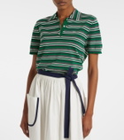 Prada Striped cotton and silk polo shirt