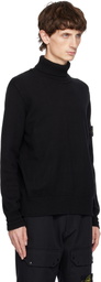Stone Island Black 505A2 Winter Cotton Turtleneck