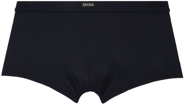 Photo: ZEGNA Navy Patch Boxer Briefs