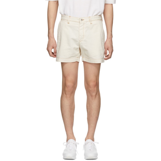 Photo: Loewe White Denim Shorts