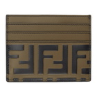 Fendi Brown and Black Forever Fendi Business Card Holder