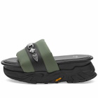 Toga Pulla Women's Platform Slider Sandals in Green