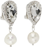 Magda Butrym Silver Pearl Drop Dangle Earrings