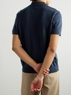 A.P.C. - Gregory Slim-Fit Logo-Embroidered Cotton and Cashmere-Blend Polo Shirt - Blue