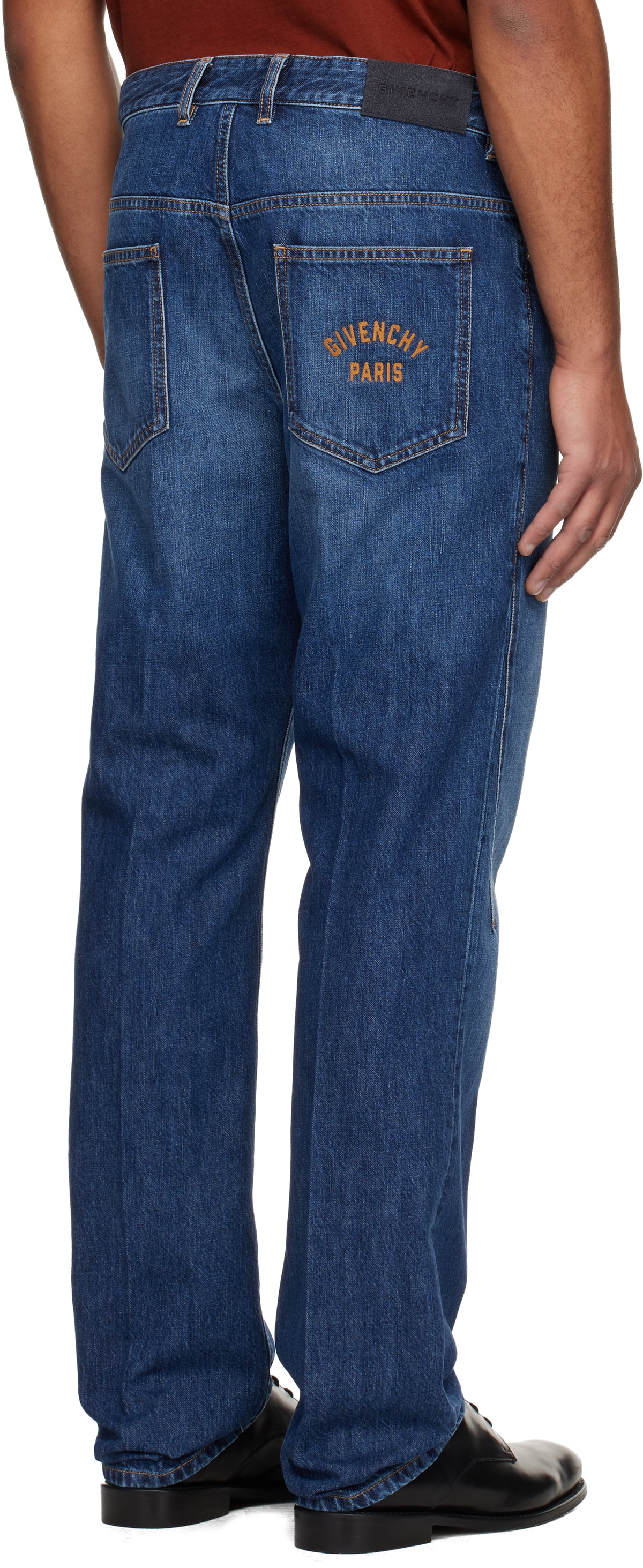 Givenchy Navy Washed Straight Leg Jeans