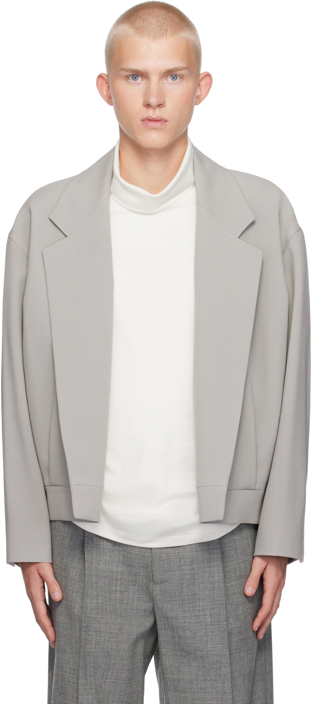 Fear of God Gray Wool Notch Lapel Blazer Fear Of God