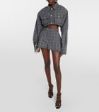 The Mannei Pavlle checked cropped cotton jacket