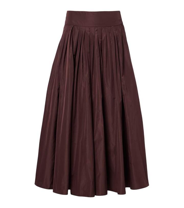Photo: 'S Max Mara Pleated taffeta midi skirt