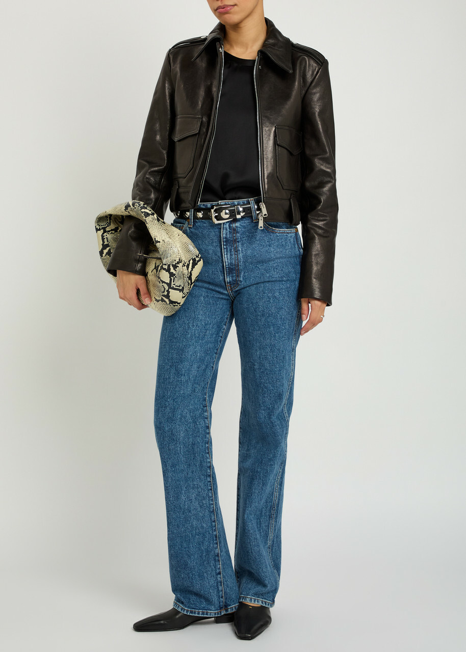 Khaite Cordelia Leather Jacket Black