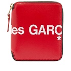 Comme des Garçons SA2100HL Huge Logo Wallet in Red