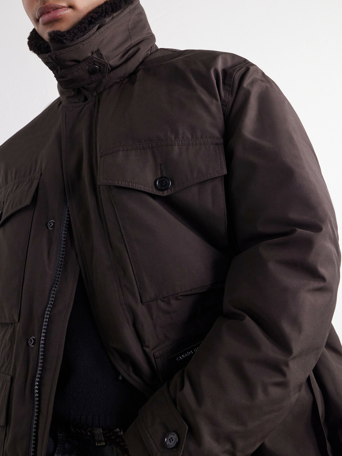 Canada Goose - Scout Shearling-Trimmed Shell Down Jacket - Brown