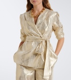 Joseph Ashner snake-print silk-blend lamé blazer