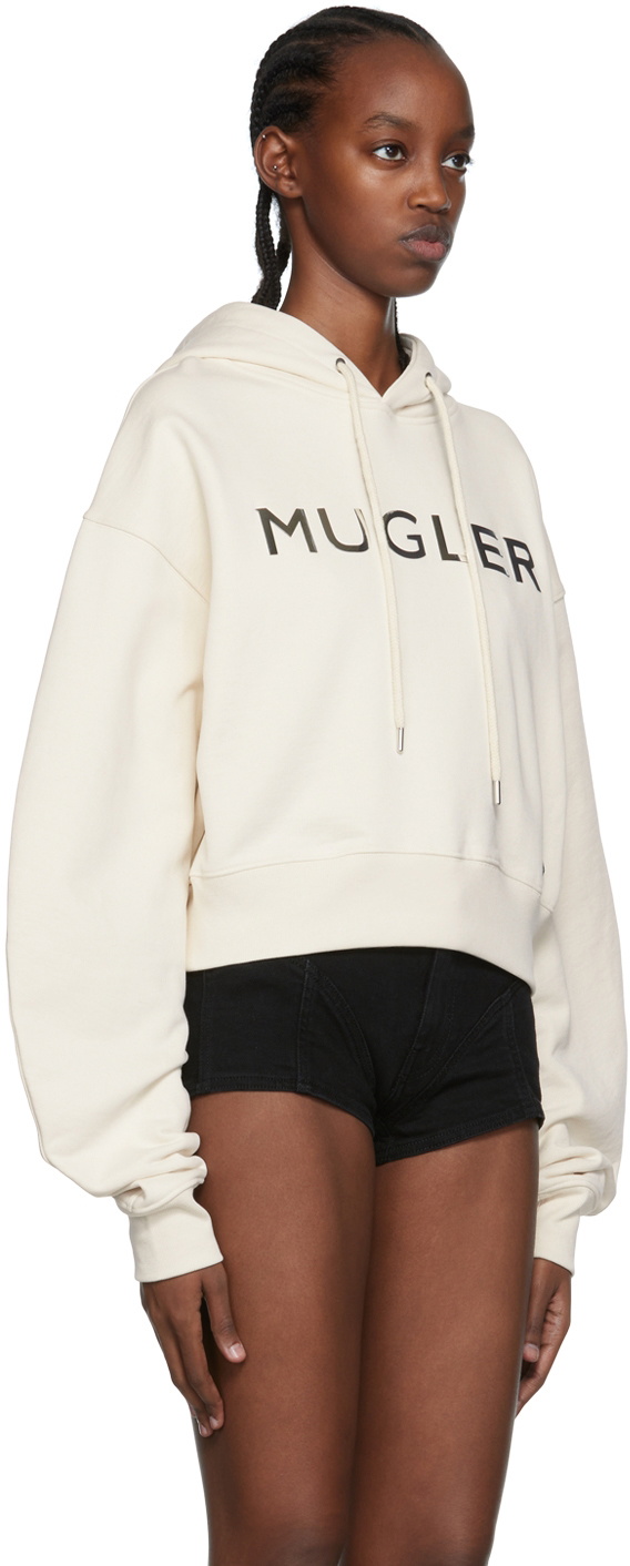 Mugler H&M Batwing-Sleeved Hoodie White - SS23 - US