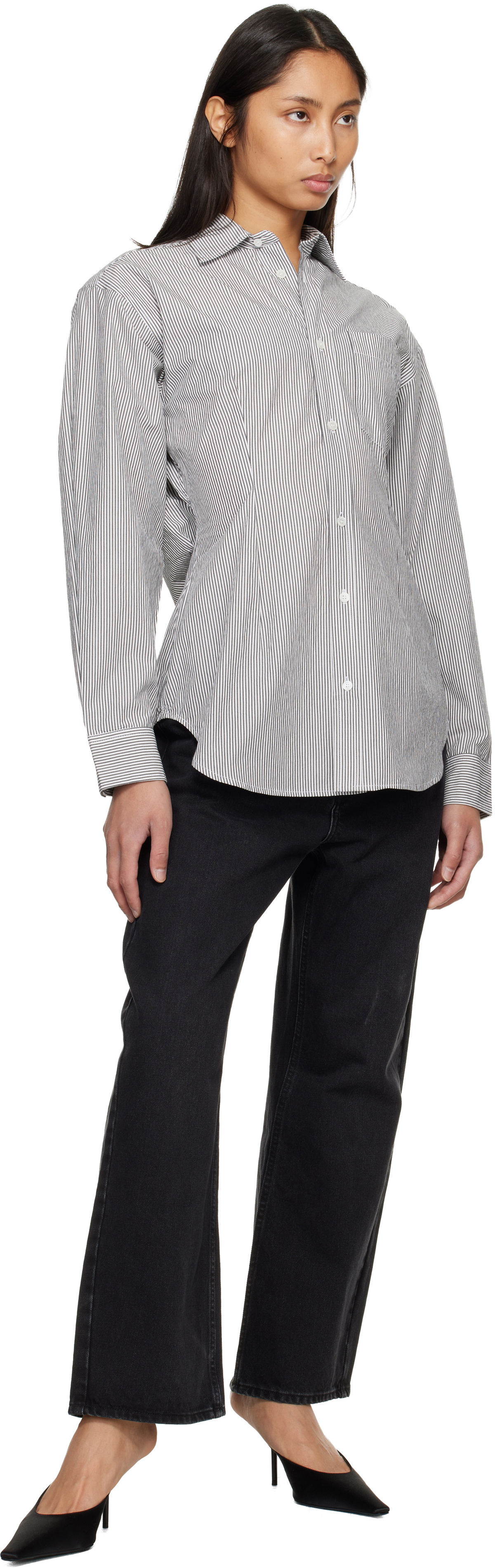 AGOLDE Gray Cinch Shirt