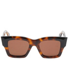 Jacquemus Men's Baci Sunglasses in Brown Tortoiseshell