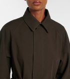 Bottega Veneta Leather-trimmed trench coat