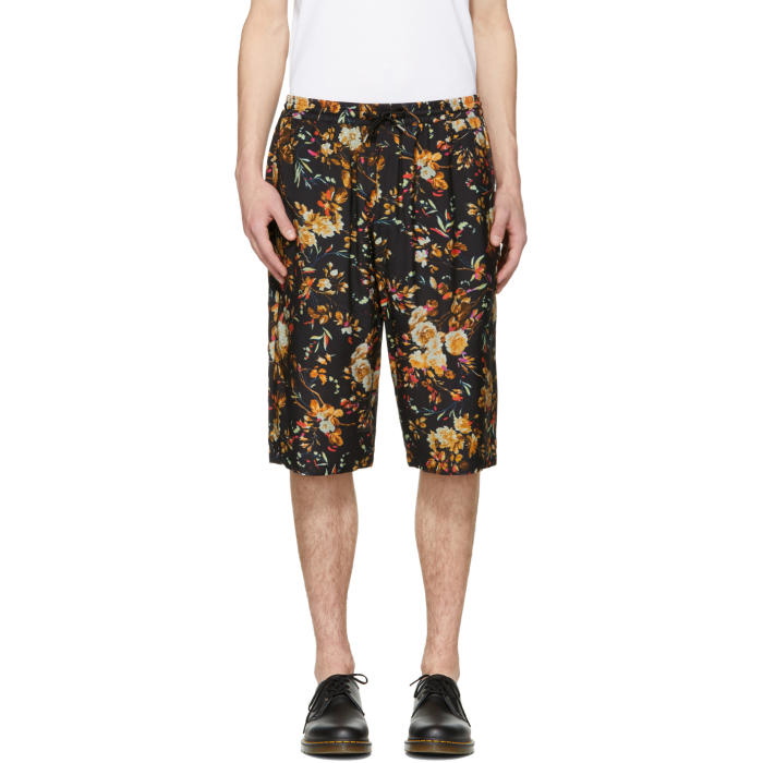 Photo: McQ Alexander McQueen Black Floral Track Shorts