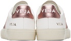 VEJA White & Pink Campo Sneakers