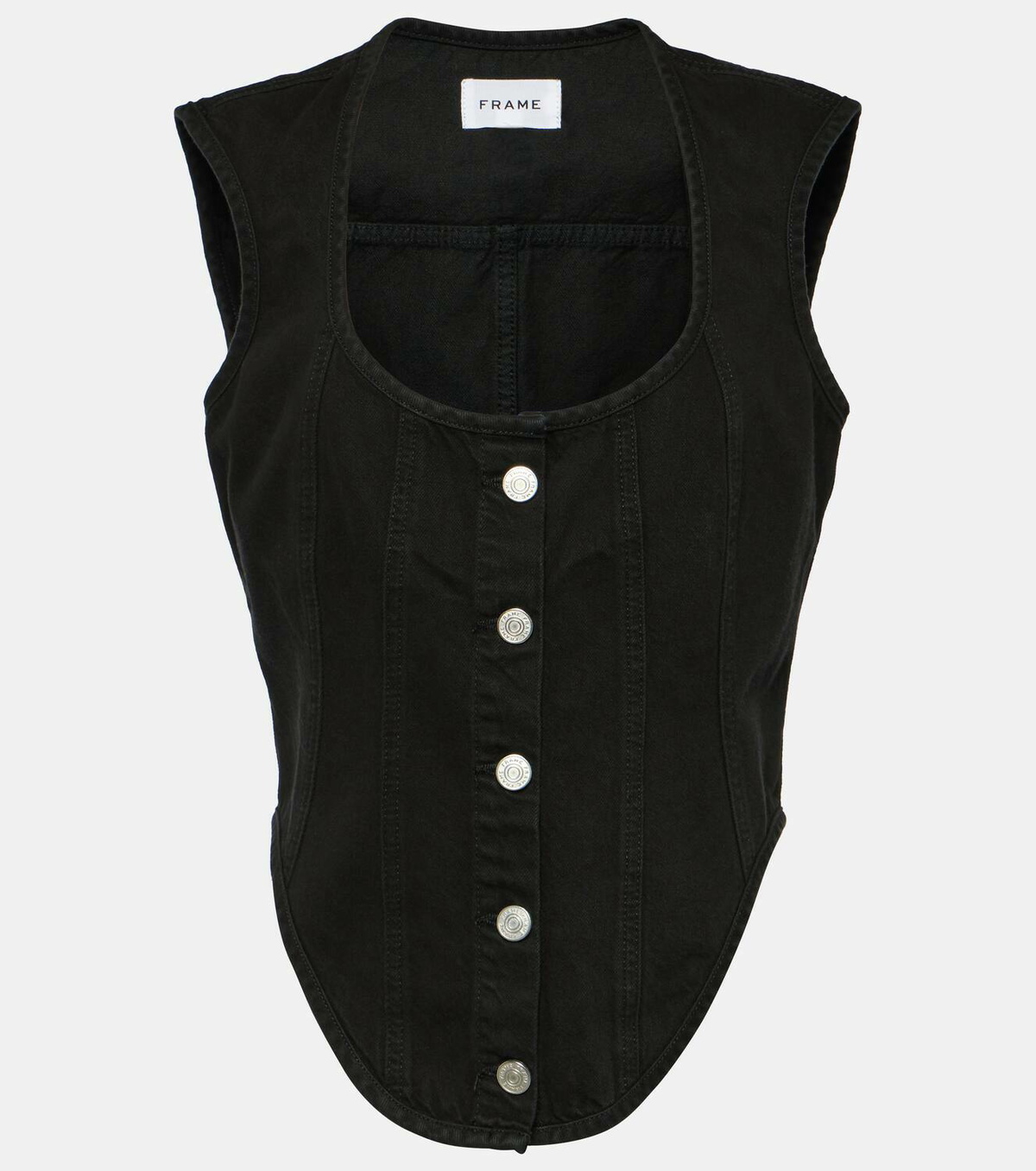 Frame The Seamed Scoop denim bustier