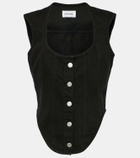 Frame The Seamed Scoop denim bustier