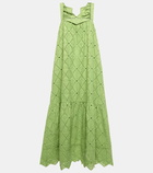 Dorothee Schumacher Embroidered cotton-blend maxi dress