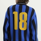 Bound Men's Zanetti Knit Football Shirt in Blue Stripe