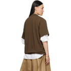 sacai Brown Cotton Jersey T-shirt