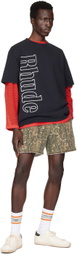 Rhude SSENSE Exclusive Black Side Logo T-Shirt