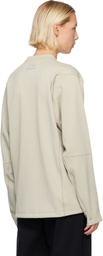 MM6 Maison Margiela Gray Salomon Edition Jersey Long-Sleeved Sweater
