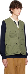 Drake's Khaki Ripstop Cotton Fishing Vest